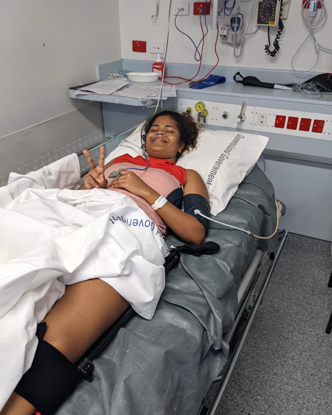 X-ray or photo with crutches